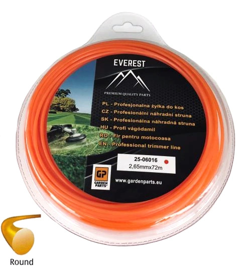 Żyłka tnąca Everest ROUND LINE 2,65 mm x 72 m - okrągła