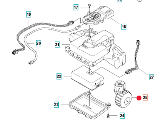 Kompletne koło jezdne przednie Husqvarna Automower 315 / 405 / 415 (5893008-02)