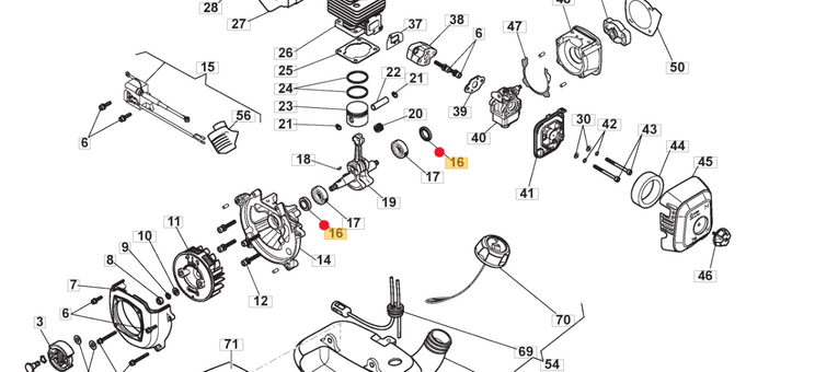 Oryginalny uszczelniacz wału wykaszarki Stiga SBC (118801188/0)