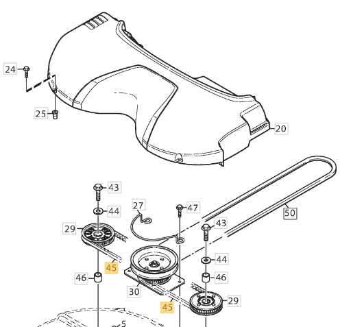 Pasek zębaty agregatu 105 cm traktorka Stiga Park