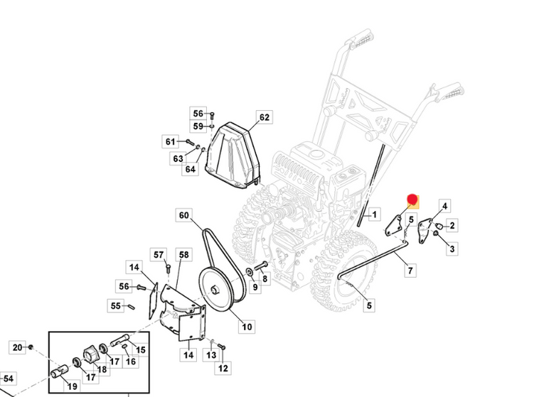 Płyta mocująca cięgno sterowania zamiatarki Stiga SWS (118820729/0)
