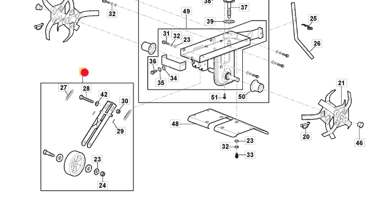 Kompletne koło jezdne glebogryzarki Stiga SRC 36 (118805073/0)