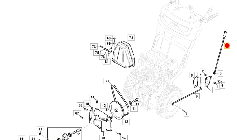 Cięgno sterowania zamiatarki Stiga SWS (118820728/0)