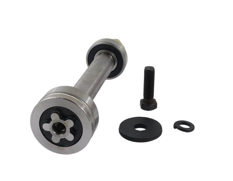 Wałek lewy noży traktorka Husqvarna / McCulloch - gwiazda 5-ramienna