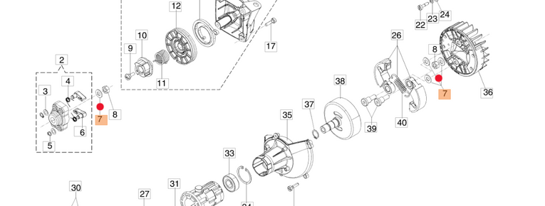 Oryginalna podkładka sprzęgła wykaszarek Oleo-Mac (3818011A)