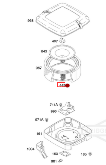 Oryginalny filtr powietrza Briggs&Stratton Vanguard (394018S)