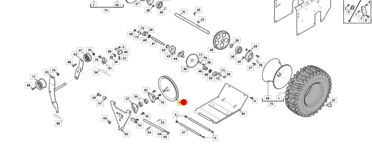 Koło pasowe cierne metalowe zamiatarki Stiga SWS (118820339/0)