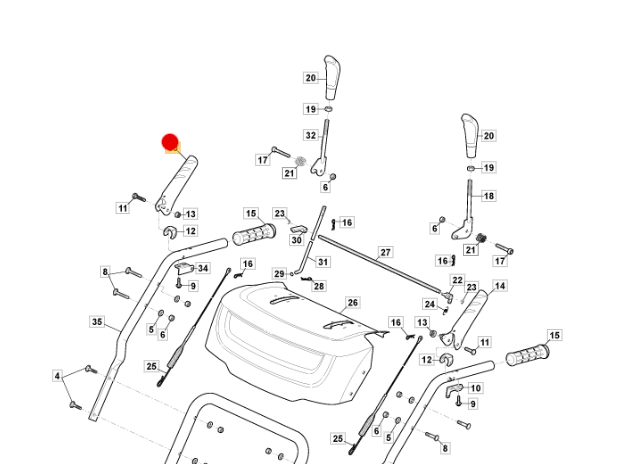 Manetka sterowania prawa zamiatarki Stiga SWS (118820770/0)