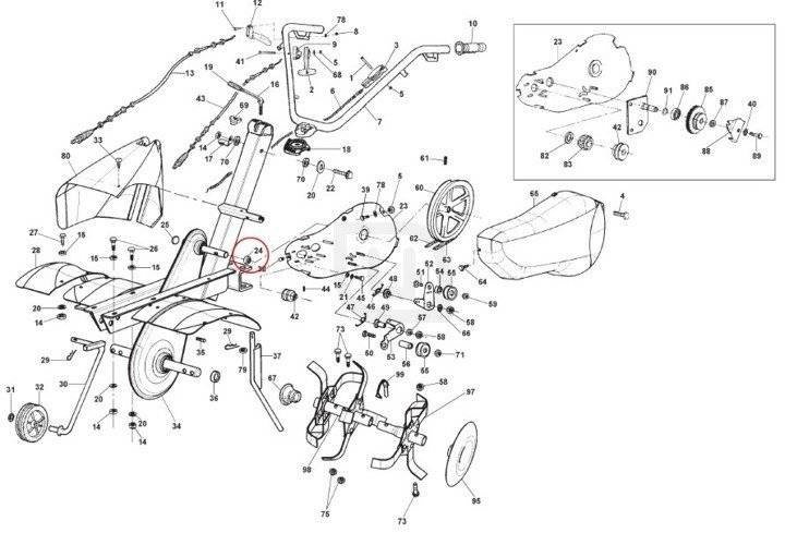 Uszczelniacz przekładni glebogryzarki Eurosystems Euro 5 / Stiga Silex