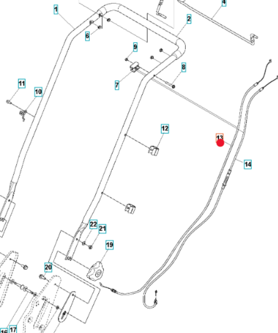 Oryginalna linka hamulca kosiarki Husqvarna LC 247 253 353 (5821053-01)