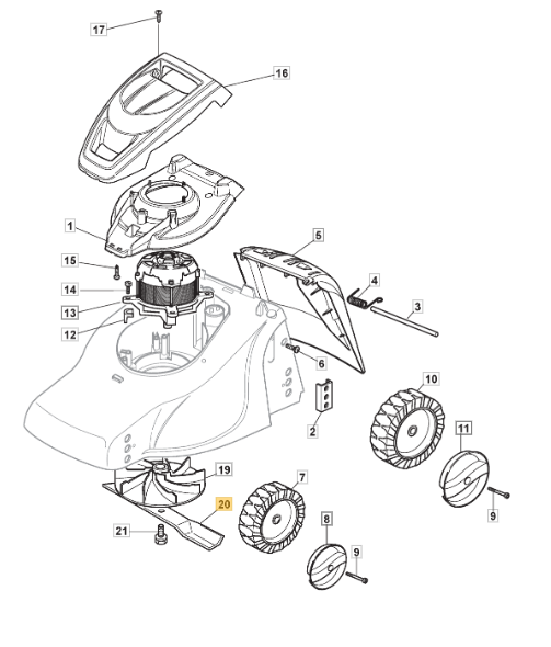 Nóż do kosiarki elektrycznej Stiga Collector 35 (1111-9156-02)