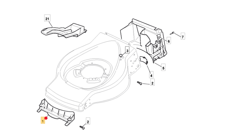 Obudowa przednia kosiarki Stiga Combi 46 / Collector 53 (322108271/0)