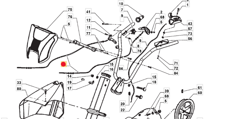 Oryginalna linka przód / tył glebogryzarki Stiga Silex 75 (1483-2162-01)