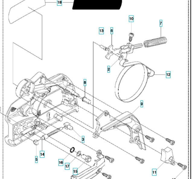 Oryginalna pokrywa sprzęgła pilarki Husqvarna 445 / 450 (5363294-02)