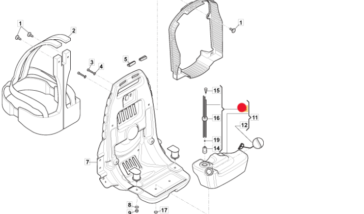 Przewody paliwa z filtrem dmuchawy Stiga BL980 / SBP375 (118804509/0)