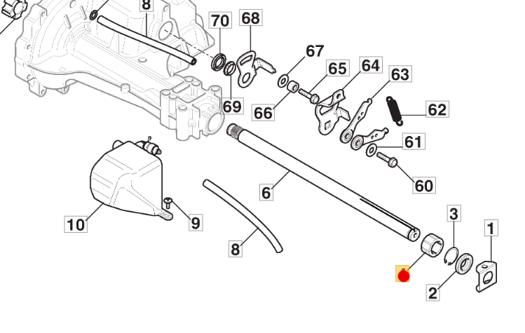 Oryginalna tuleja osi przekładni hydrostatycznej Loncin LXHT20