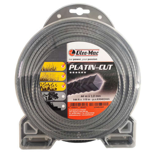 Żyłka Oleo-Mac Platin-Cut 3,0 mm x 44 m - kwadrat / ząbkowana