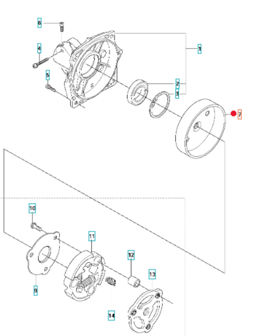 Oryginalny bęben sprzęgła wykaszarki Husqvarna 343 / 345 / 545 (5449007-01)
