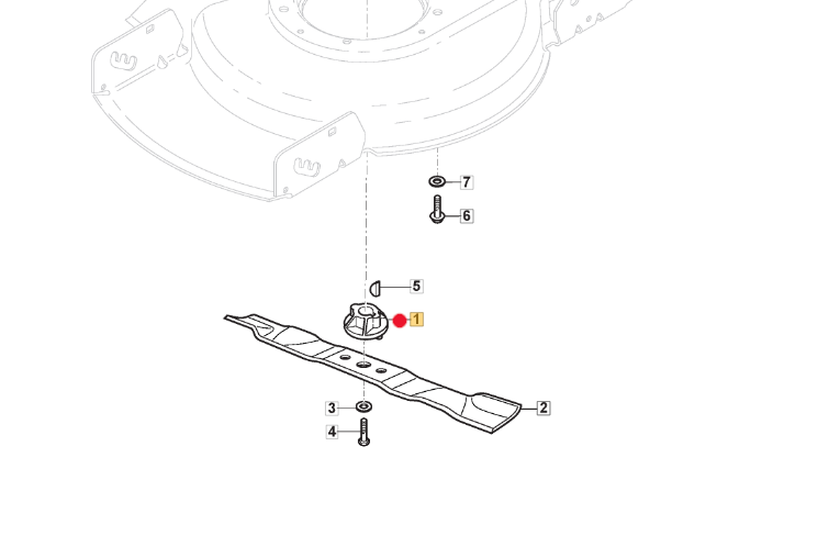 Oryginalny uchwyt noża kosiarki Stiga Dino / CMI 47
