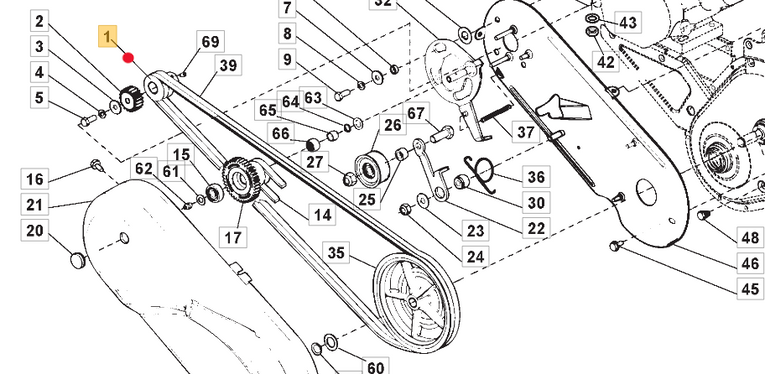Oryginalne koło pasowe silnika glebogryzarki Stiga Silex 103 (118550544/0)