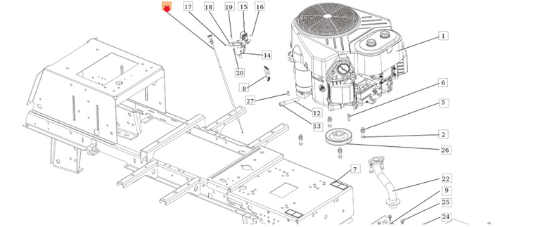 Oryginalna linka ssania traktorka Oleo-Mac OM 92 / OM 106 / OM 124