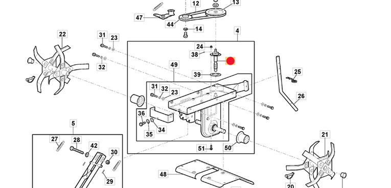 Wałek ślimakowy glebogryzarki Stiga SRC 36 V (118805076/0)