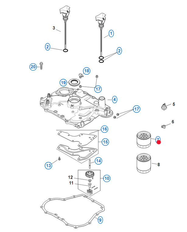 Oryginalny filtr oleju silnika Kohler CH / CV / SV (1205001-S)