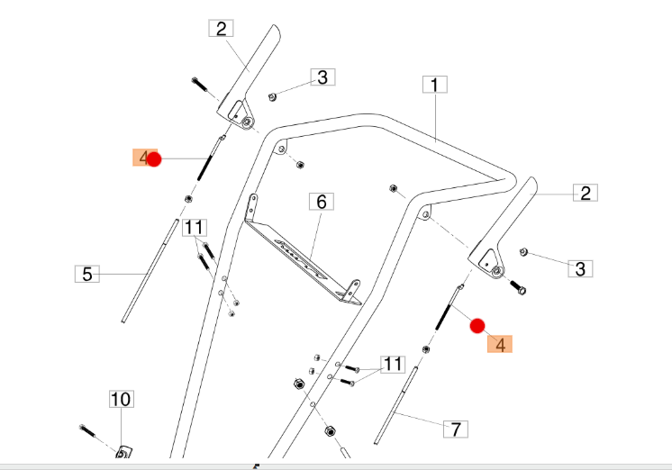 Oryginalne cięgno linki jazdy i linki wirnika odśnieżarki Oleo-Mac Artik 56 (ZM000004)