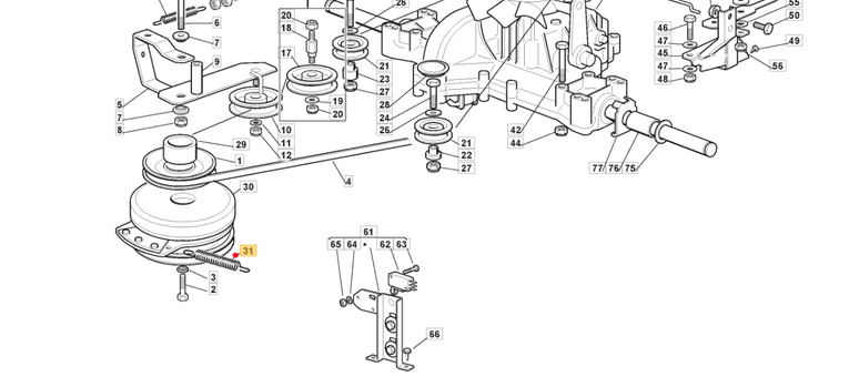 Sprężyna hamulca sprzęgła elektromagnetycznego traktorków Stiga (125430210/1)
