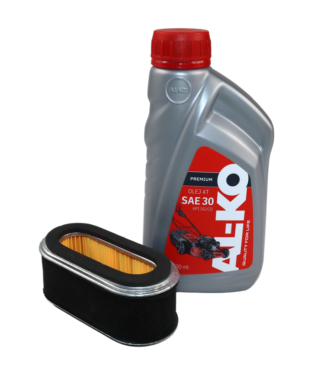 Oryginalny filtr powietrza i olej SAE30 silnika AL-KO Tech 135 / 165