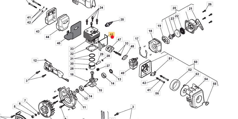 Oryginalna uszczelka cylinder - kolektor gaźnika wykaszarki Stiga TR / TB (118802092/0)