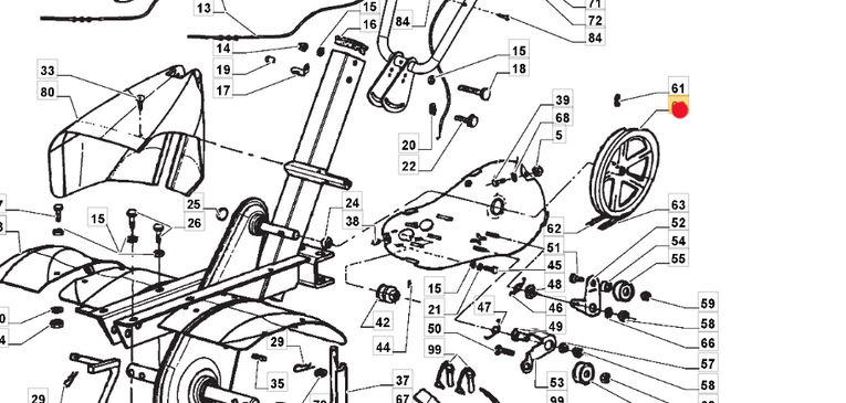 Oryginalne koło pasowe podwójne glebogryzarki Stiga Silex 75 (1483-2150-01)