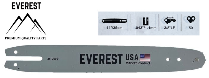 Prowadnica Everest 3/8" 1,1 mm 14"-35 cm - Stihl MS 170 / MS 191