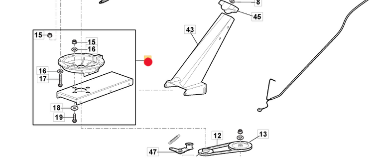 Podstawa silnika glebogryzarki Stiga SRC 36 V (118805071/0)