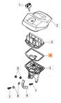 Uszczelka filtra powietrza pilarki Oleo-Mac GS 371 - GS 451 (50230038R)