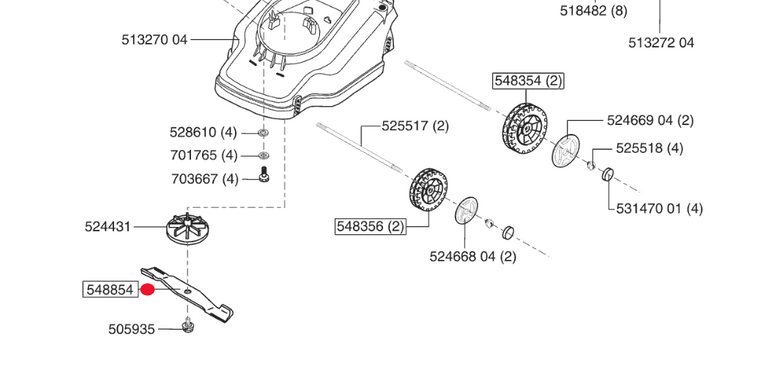 Nóż kosiarki AL-KO Classic 32 E - 30,5 cm (548854)