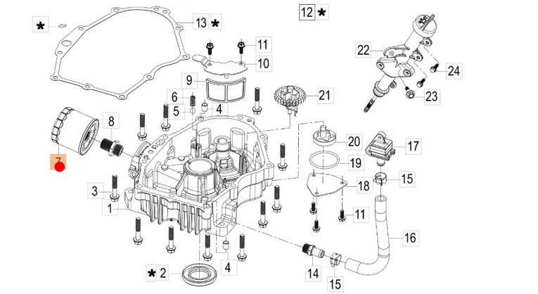 Oryginalny filtr oleju silnika Emak KV 1900 V-Twin (L66152895)