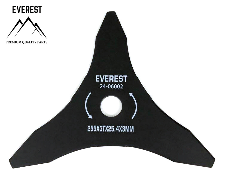 Tarcza tnąca Everest do wykaszarki - 3 zęby / 255 mm / 25,4 mm