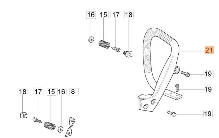 Uchwyt przedni pilarki Oleo-Mac GS 370 / GS 410 CX (50170026R)