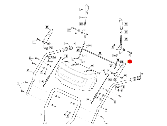 Manetka sterowania lewa zamiatarki Stiga SWS (118820764/0)