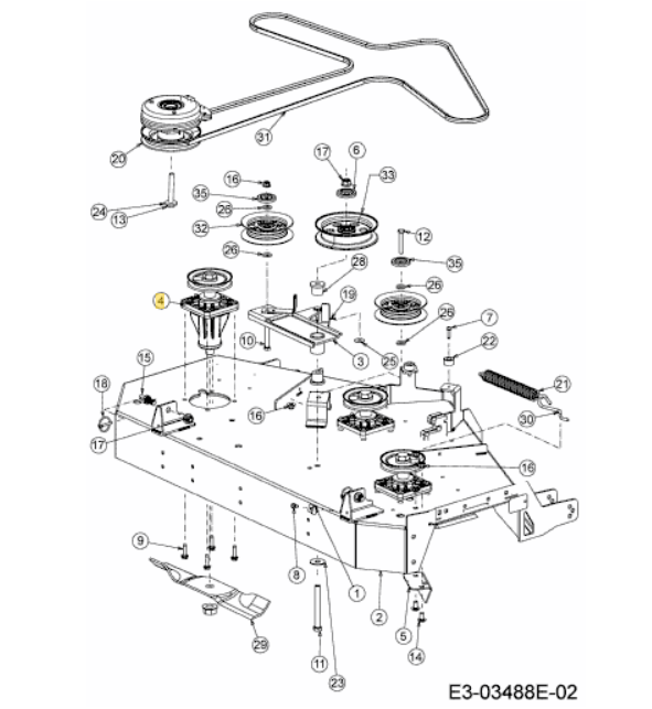 Oryginalna piasta noża CubCadet XZ3 122 cm