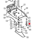 Koło pasowe napinacza paska szczotki zamiatarki OM-Line PKM100 (OB-SPAS1055110000)
