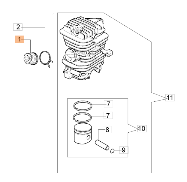 Kolektor gaźnika pilarek Oleo-Mac GS 350 - GS 451 (50170010R)