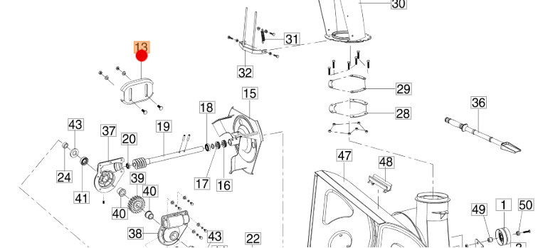 Oryginalny ślizg odśnieżarki Oleo-Mac Artik (ZM000047)