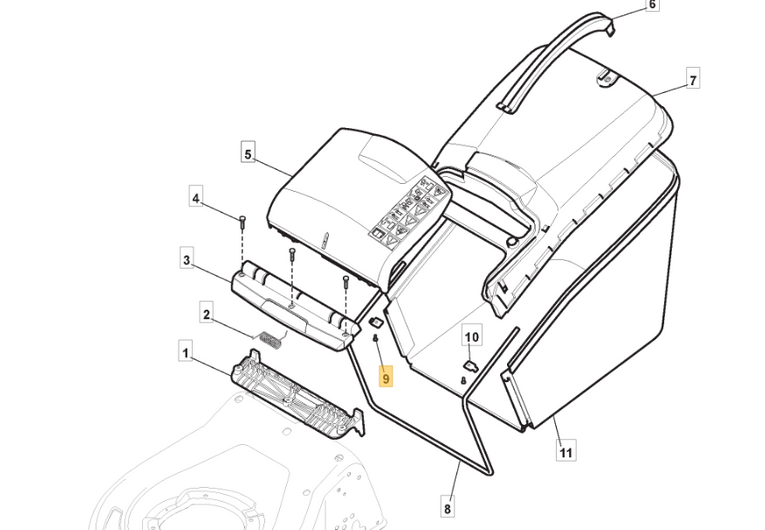 Śruba ramy kosza kosiarki Stiga Combi