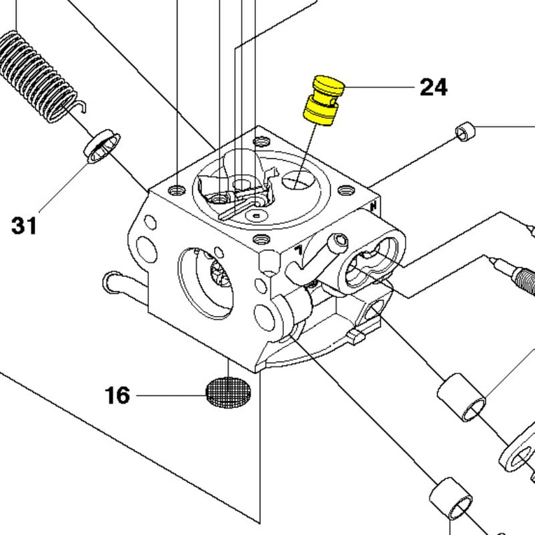 Zespół dysz gaźnika pilarek Husqvarna 445 - 450 (544237701)