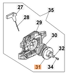 Koło linowe rozrusznika pilarki Oleo-Mac 931 941