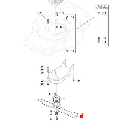Oryginalny nóż kosiarki Stiga Collector 46 / Combi 46 (181004365/3)