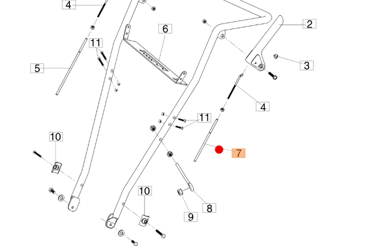 Oryginalna linka napędu wirnika odśnieżarki Oleo-Mac Artik 56 (ZM000007)