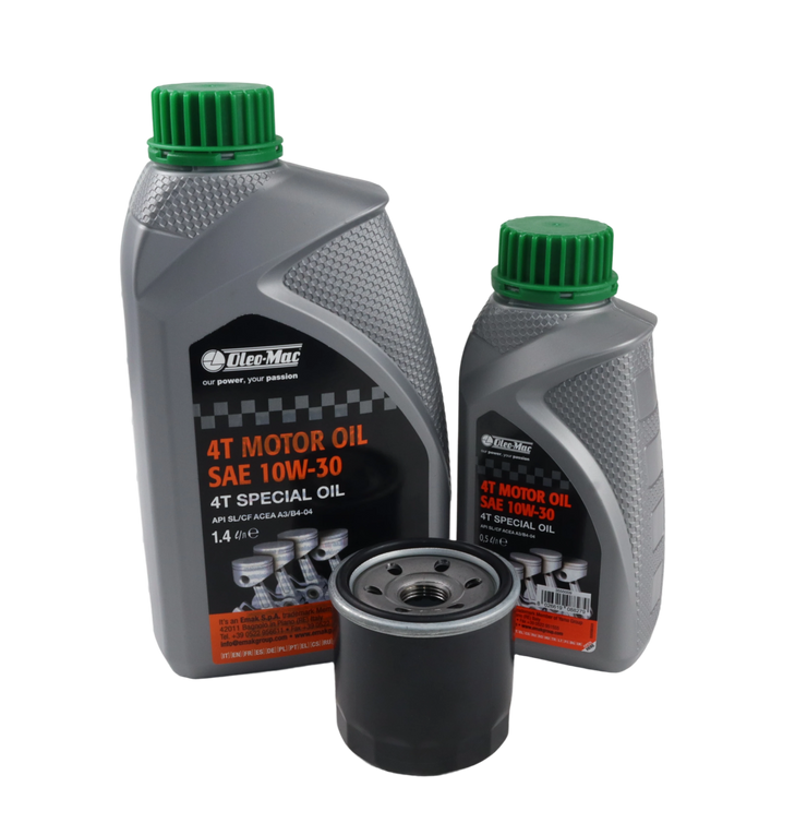 Oryginalny filtr oleju i oleje silnika KV1900 V-Twin traktorek Oleo-Mac